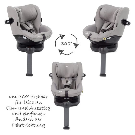 joie Reboarder-Kindersitz i-Spin 360 E i-Size - Gray Flannel