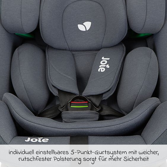 joie Reboarder-Kindersitz i-Spin 360 Max ab Geburt - 12 Jahre (40 cm - 150 cm) mit Isofix-Basis & Sitzverkleinerer - Moonlight