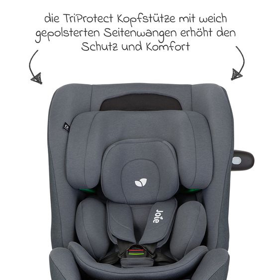 joie Reboarder-Kindersitz i-Spin 360 Max ab Geburt - 12 Jahre (40 cm - 150 cm) mit Isofix-Basis & Sitzverkleinerer - Moonlight