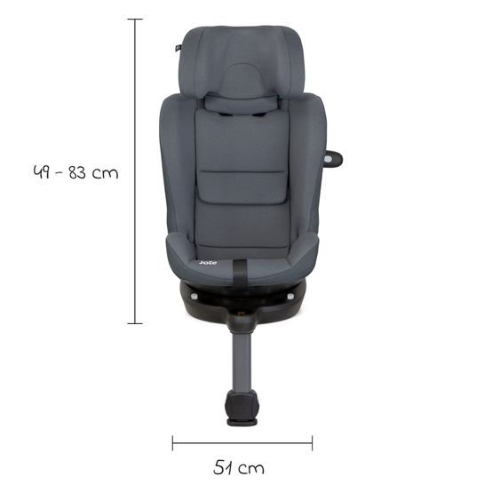 joie Reboarder-Kindersitz i-Spin 360 Max ab Geburt - 12 Jahre (40 cm - 150 cm) mit Isofix-Basis & Sitzverkleinerer - Moonlight