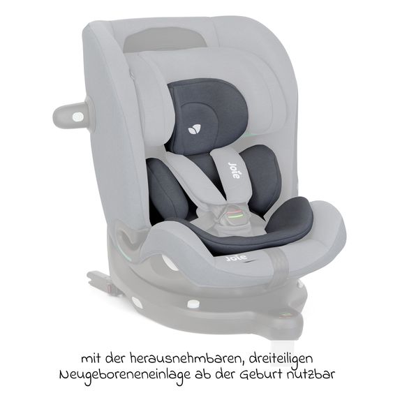 joie Reboarder-Kindersitz i-Spin 360 Max ab Geburt - 12 Jahre (40 cm - 150 cm) mit Isofix-Basis & Sitzverkleinerer - Moonlight
