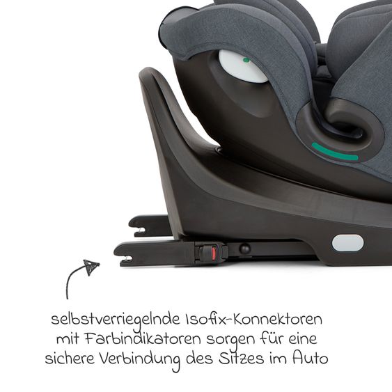 joie Reboarder-Kindersitz i-Spin 360 Max ab Geburt - 12 Jahre (40 cm - 150 cm) mit Isofix-Basis & Sitzverkleinerer - Moonlight