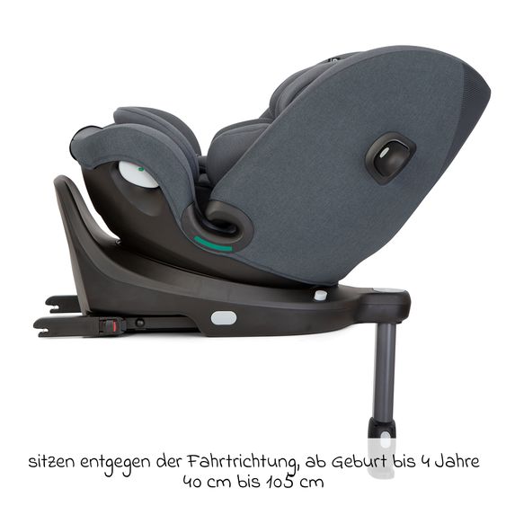 joie Reboarder-Kindersitz i-Spin 360 Max ab Geburt - 12 Jahre (40 cm - 150 cm) mit Isofix-Basis & Sitzverkleinerer - Moonlight