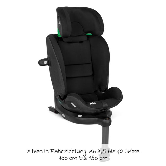 joie Reboarder-Kindersitz i-Spin 360 Max ab Geburt - 12 Jahre (40 cm - 150 cm) mit Isofix-Basis & Sitzverkleinerer - Raven