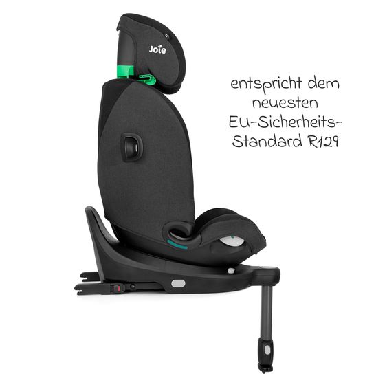 joie Reboarder-Kindersitz i-Spin 360 Max ab Geburt - 12 Jahre (40 cm - 150 cm) mit Isofix-Basis & Sitzverkleinerer - Raven