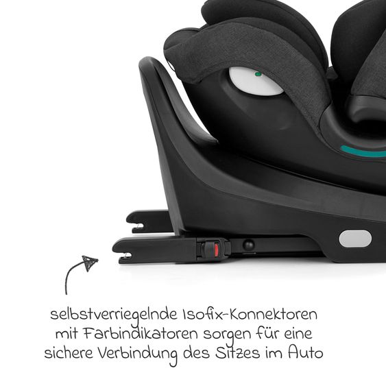 joie Reboarder-Kindersitz i-Spin 360 Max ab Geburt - 12 Jahre (40 cm - 150 cm) mit Isofix-Basis & Sitzverkleinerer - Raven