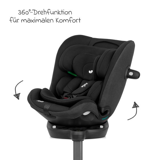 joie Reboarder-Kindersitz i-Spin 360 Max ab Geburt - 12 Jahre (40 cm - 150 cm) mit Isofix-Basis & Sitzverkleinerer - Raven