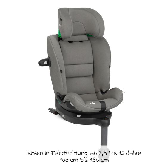 joie Reboarder-Kindersitz i-Spin 360 Max ab Geburt - 12 Jahre (40 cm - 150 cm) mit Isofix-Basis & Sitzverkleinerer - Thunder