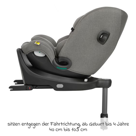 joie Reboarder-Kindersitz i-Spin 360 Max ab Geburt - 12 Jahre (40 cm - 150 cm) mit Isofix-Basis & Sitzverkleinerer - Thunder