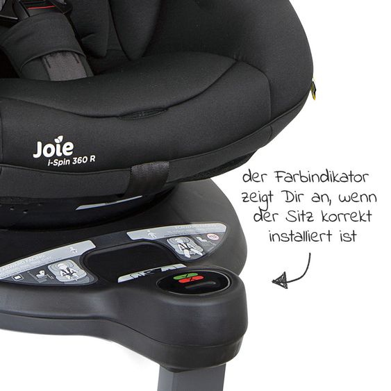 joie Reboarder-Kindersitz i-Spin 360 R i-Size - ab Geburt - 4 Jahre (40-105 cm) - Coal