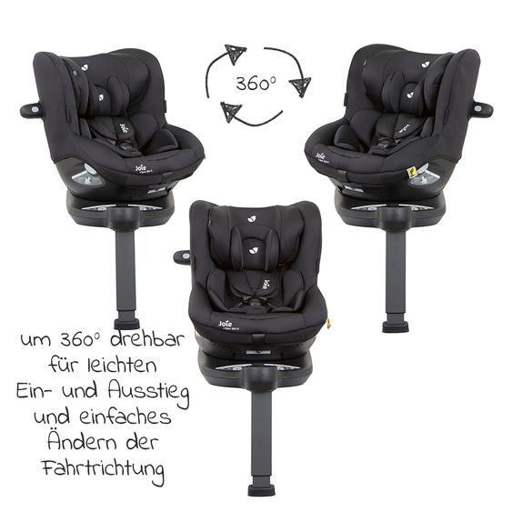 joie Reboarder-Kindersitz i-Spin 360 R i-Size - ab Geburt - 4 Jahre (40-105 cm) - Coal