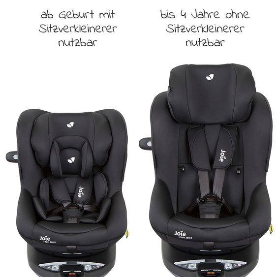 joie Reboarder-Kindersitz i-Spin 360 R i-Size - ab Geburt - 4 Jahre (40-105 cm) - Coal