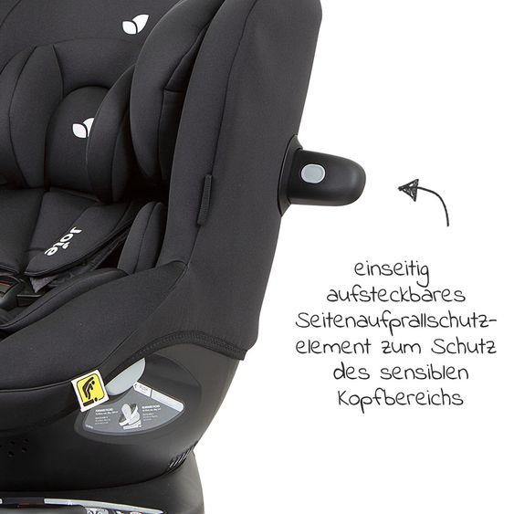joie Reboarder-Kindersitz i-Spin 360 R i-Size - ab Geburt - 4 Jahre (40-105 cm) - Coal