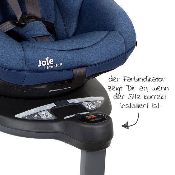 joie Reboarder-Kindersitz i-Spin 360 R i-Size - ab Geburt - 4 Jahre (40-105 cm) - Deep Sea