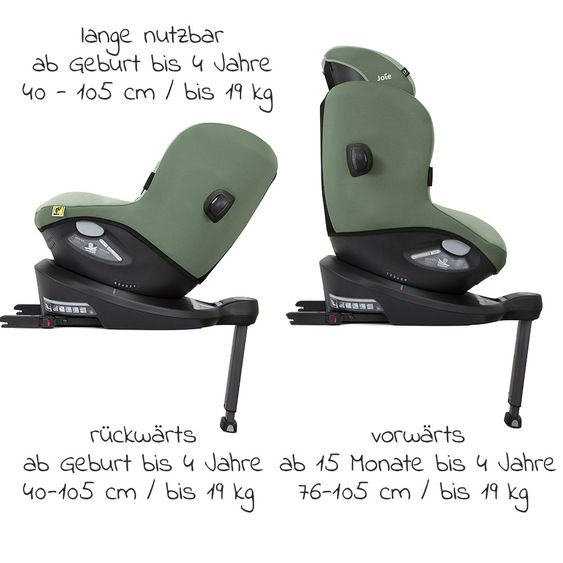 joie Reboarder-Kindersitz i-Spin 360 R i-Size - ab Geburt - 4 Jahre (40-105 cm) - Laurel