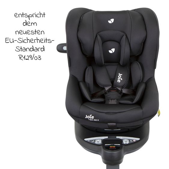 joie Reboarder-Kindersitz i-Spin 360 R i-Size - ab Geburt - 4 Jahre (40-105 cm) mit Isofix-Basis - Coal