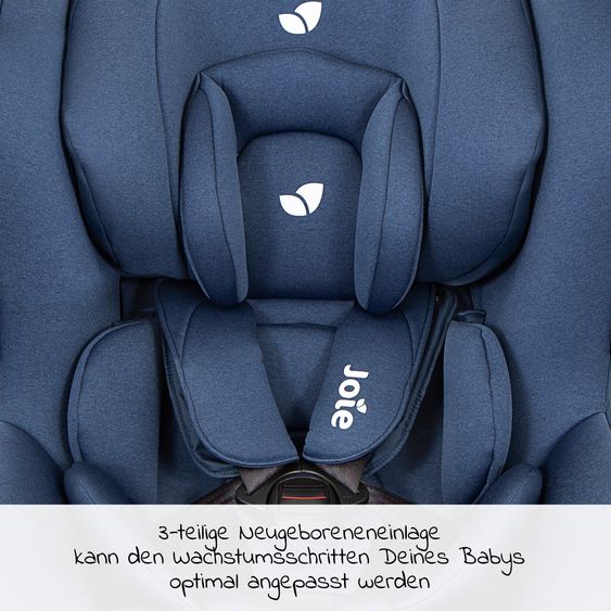 joie Reboarder-Kindersitz i-Spin 360 R i-Size - ab Geburt - 4 Jahre (40-105 cm) mit Isofix-Basis - Deep Sea