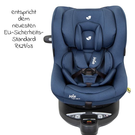 joie Reboarder-Kindersitz i-Spin 360 R i-Size - ab Geburt - 4 Jahre (40-105 cm) mit Isofix-Basis - Deep Sea