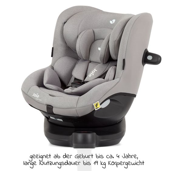 joie Reboarder-Kindersitz i-Spin 360 R i-Size - ab Geburt - 4 Jahre (40-105 cm) mit Isofix-Basis - Gray Flannel