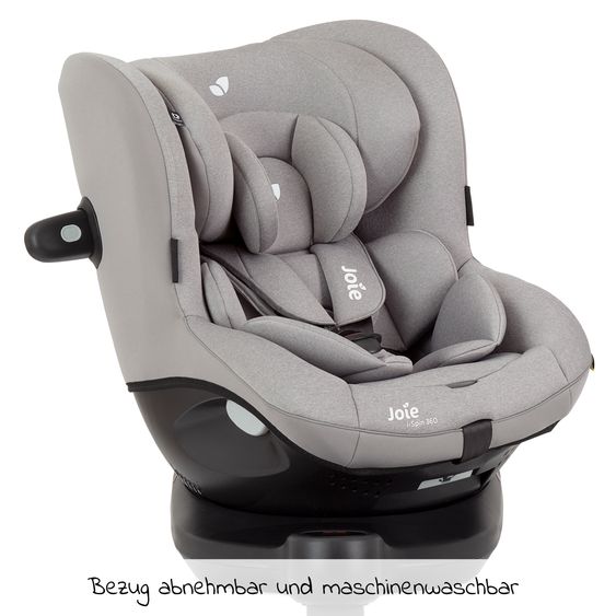 joie Reboarder-Kindersitz i-Spin 360 R i-Size - ab Geburt - 4 Jahre (40-105 cm) mit Isofix-Basis - Gray Flannel