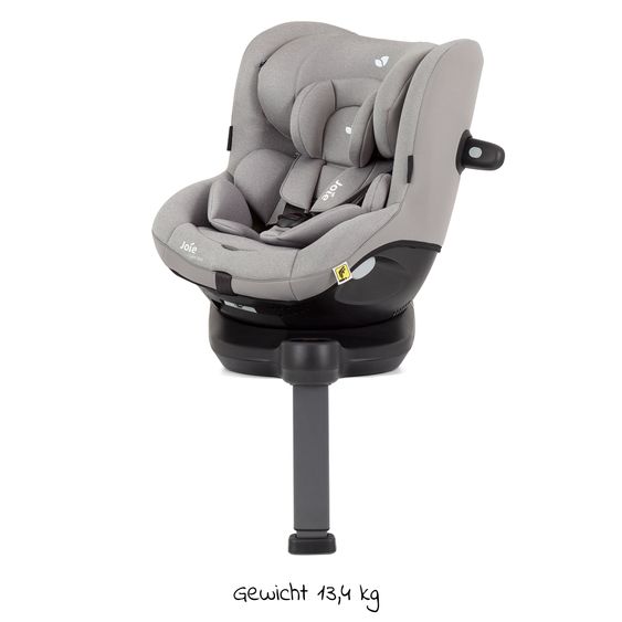 joie Reboarder-Kindersitz i-Spin 360 R i-Size - ab Geburt - 4 Jahre (40-105 cm) mit Isofix-Basis - Gray Flannel