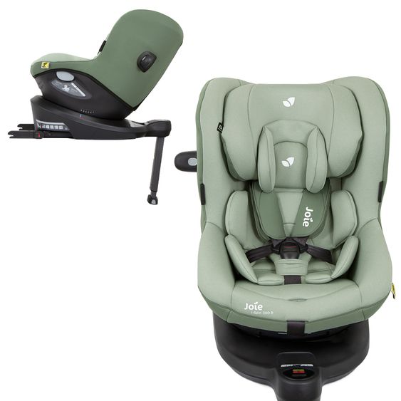 joie Reboarder-Kindersitz i-Spin 360 R i-Size - ab Geburt - 4 Jahre (40-105 cm) mit Isofix-Basis - Laurel