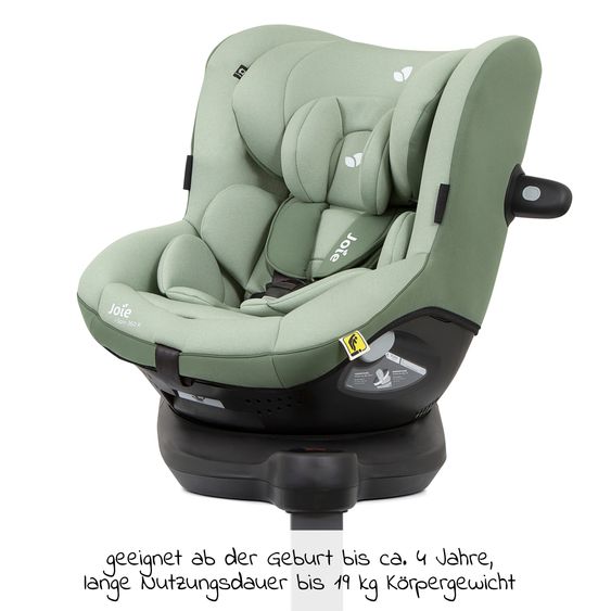 joie Reboarder-Kindersitz i-Spin 360 R i-Size - ab Geburt - 4 Jahre (40-105 cm) mit Isofix-Basis - Laurel