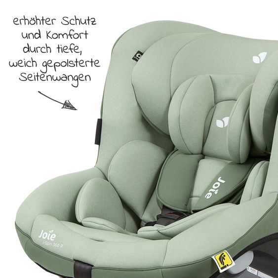 joie Reboarder-Kindersitz i-Spin 360 R i-Size - ab Geburt - 4 Jahre (40-105 cm) mit Isofix-Basis - Laurel