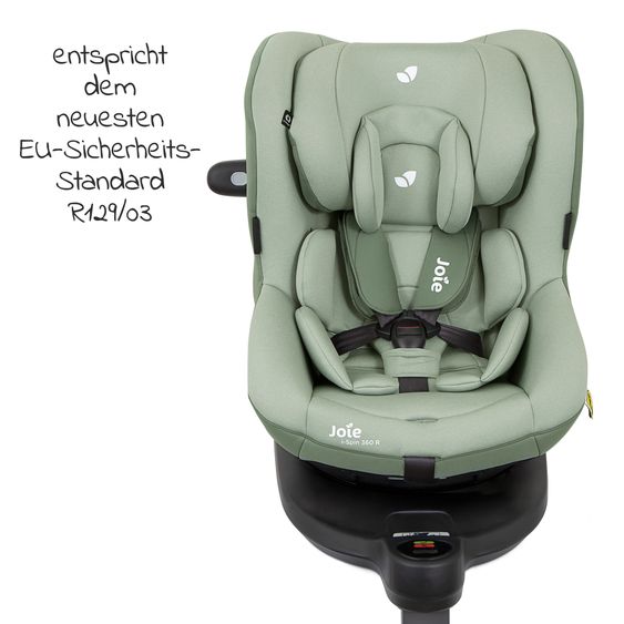 joie Reboarder-Kindersitz i-Spin 360 R i-Size - ab Geburt - 4 Jahre (40-105 cm) mit Isofix-Basis - Laurel