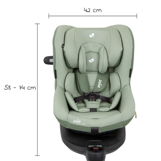 joie Reboarder-Kindersitz i-Spin 360 R i-Size - ab Geburt - 4 Jahre (40-105 cm) mit Isofix-Basis - Laurel