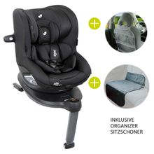 Reboarder-Kindersitz i-Spin 360 R i-Size - ab Geburt - 4 Jahre (40-105 cm) mit Isofix-Basis + Zubehörpaket - Coal