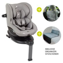 Reboarder-Kindersitz i-Spin 360 R i-Size - ab Geburt - 4 Jahre (40-105 cm) mit Isofix-Basis + Zubehörpaket - Gray Flannel