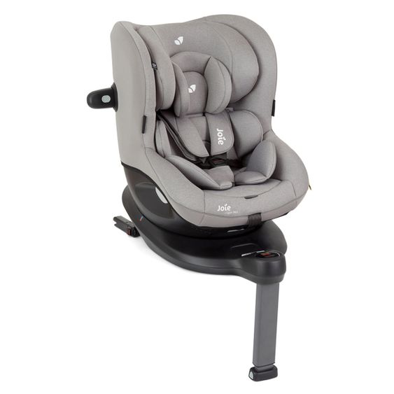 joie Reboarder-Kindersitz i-Spin 360 R i-Size - ab Geburt - 4 Jahre (40-105 cm) mit Isofix-Basis + Zubehörpaket - Gray Flannel
