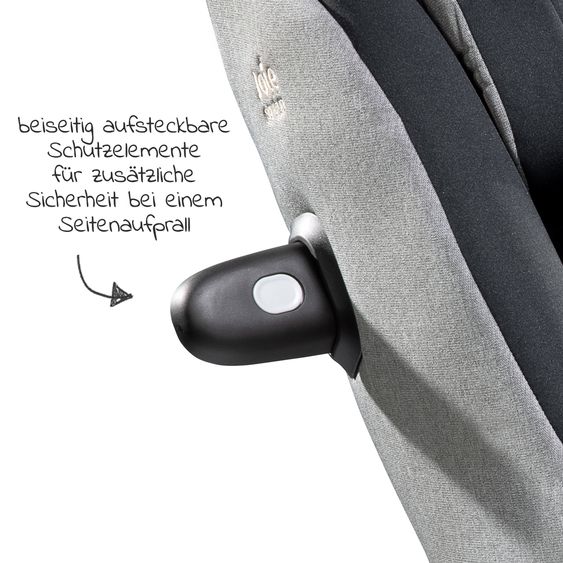 Joie Signature Reboarder-Kindersitz i-Spin XL i-Size ab Geburt - 12 Jahre (40 cm - 150 cm) 360° drehbar inkl. Isofix-Basis - Signature - Carbon