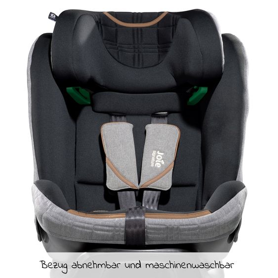 Joie Signature Reboarder-Kindersitz i-Spin XL i-Size ab Geburt - 12 Jahre (40 cm - 150 cm) 360° drehbar inkl. Isofix-Basis - Signature - Carbon