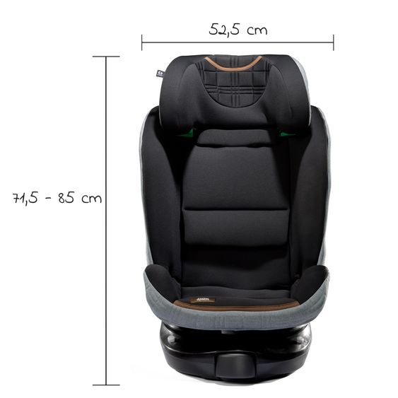 Joie Signature Reboarder-Kindersitz i-Spin XL i-Size ab Geburt - 12 Jahre (40 cm - 150 cm) 360° drehbar inkl. Isofix-Basis - Signature - Carbon