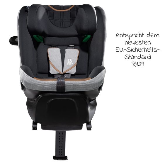 Joie Signature Reboarder-Kindersitz i-Spin XL i-Size ab Geburt - 12 Jahre (40 cm - 150 cm) 360° drehbar inkl. Isofix-Basis - Signature - Carbon