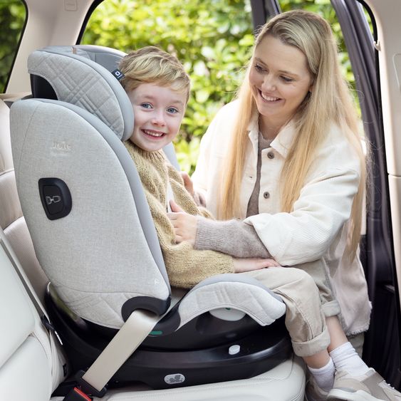 Joie Signature Reboarder-Kindersitz i-Spin XL i-Size ab Geburt - 12 Jahre (40 cm - 150 cm) 360° drehbar inkl. Isofix-Basis - Signature - Oyster