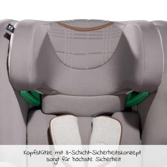 Joie Signature Reboarder-Kindersitz i-Spin XL i-Size ab Geburt - 12 Jahre (40 cm - 150 cm) 360° drehbar inkl. Isofix-Basis - Signature - Oyster