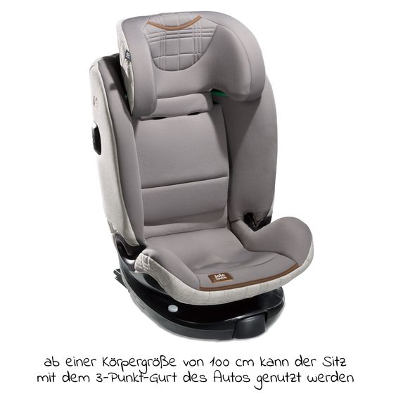 Joie Signature Reboarder-Kindersitz i-Spin XL i-Size ab Geburt - 12 Jahre (40 cm - 150 cm) 360° drehbar inkl. Isofix-Basis - Signature - Oyster