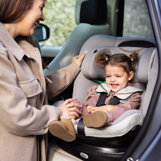 Joie Signature Reboarder-Kindersitz i-Spin XL i-Size ab Geburt - 12 Jahre (40 cm - 150 cm) 360° drehbar inkl. Isofix-Basis - Signature - Oyster