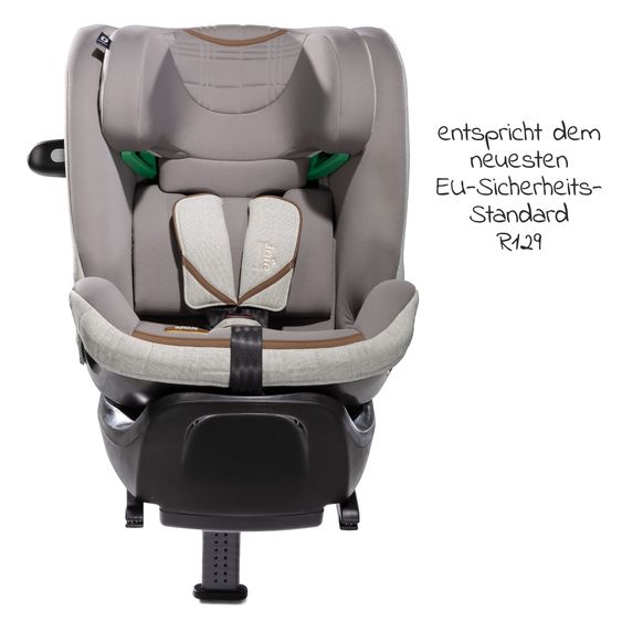 Joie Signature Reboarder-Kindersitz i-Spin XL i-Size ab Geburt - 12 Jahre (40 cm - 150 cm) 360° drehbar inkl. Isofix-Basis - Signature - Oyster