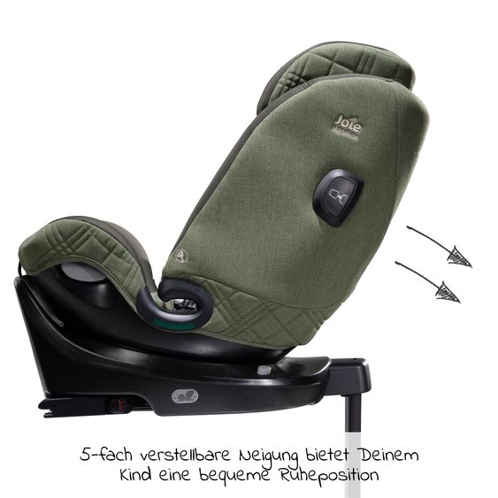 Joie Signature Reboarder-Kindersitz i-Spin XL i-Size ab Geburt - 12 Jahre (40 cm - 150 cm) 360° drehbar inkl. Isofix-Basis - Signature - Pine