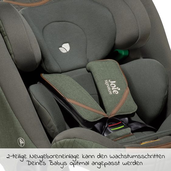 Joie Signature Reboarder-Kindersitz i-Spin XL i-Size ab Geburt - 12 Jahre (40 cm - 150 cm) 360° drehbar inkl. Isofix-Basis - Signature - Pine