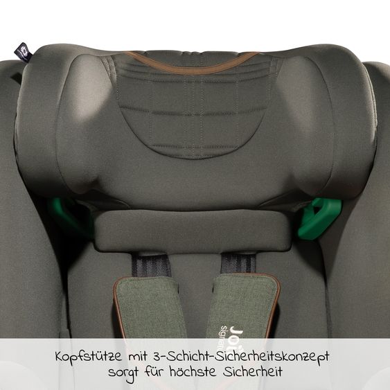 Joie Signature Reboarder-Kindersitz i-Spin XL i-Size ab Geburt - 12 Jahre (40 cm - 150 cm) 360° drehbar inkl. Isofix-Basis - Signature - Pine