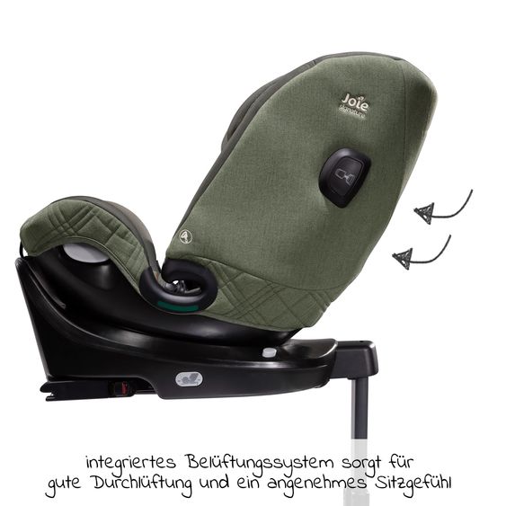 Joie Signature Reboarder-Kindersitz i-Spin XL i-Size ab Geburt - 12 Jahre (40 cm - 150 cm) 360° drehbar inkl. Isofix-Basis - Signature - Pine