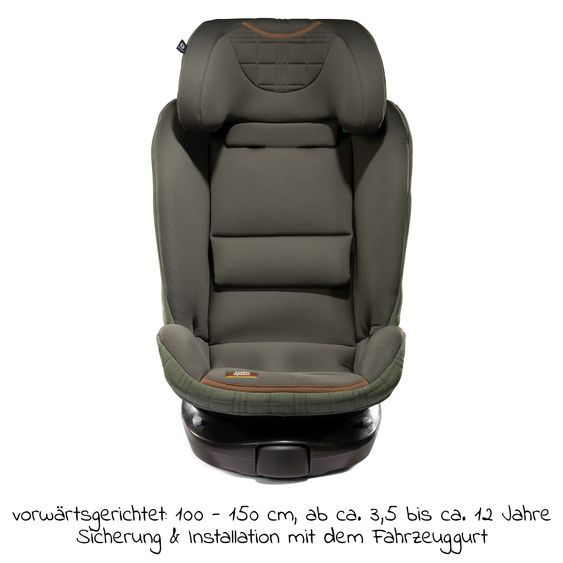 Joie Signature Reboarder-Kindersitz i-Spin XL i-Size ab Geburt - 12 Jahre (40 cm - 150 cm) 360° drehbar inkl. Isofix-Basis - Signature - Pine