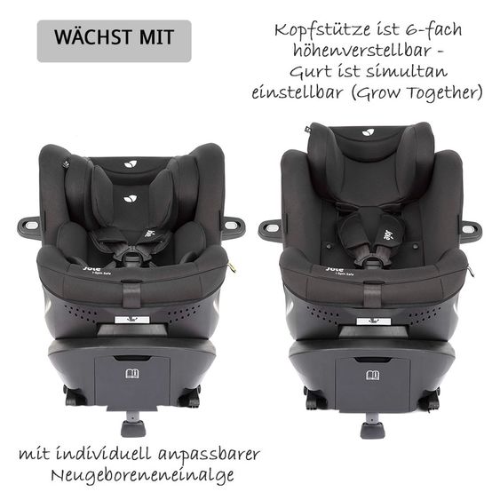 joie Reboarder-Kindersitz i-SpinSafe i-Size - Coal