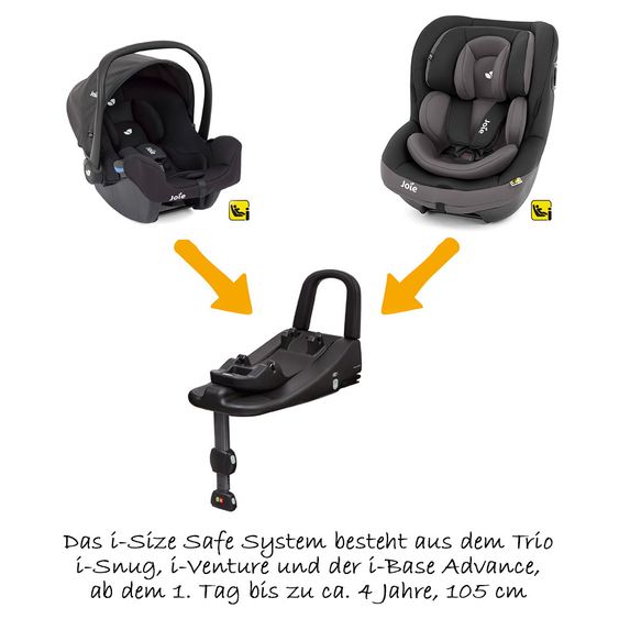 joie Reboarder child seat i-Venture R i-Size - from birth - 4 years (40-105 cm) & free summer cover - Ember