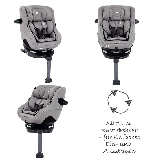 joie Reboarder-Kindersitz Spin 360 GT - Gray Flannel